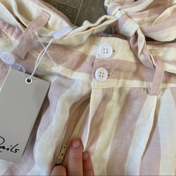 NWT Rails Katy Tie High Waist Striped Shorts - Picture 4 of 8